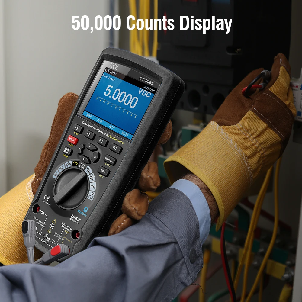 CEM DT-9989 2 in 1 Professional 50000 counts True RMS Digital Multimeter Oscilloscope With 320x240 TFT Color LCD Display CEM DT-9989 2 in 1 Professional 50000 counts True RMS Digital Multimeter Oscilloscope With 320x240 TFT Color LCD Display